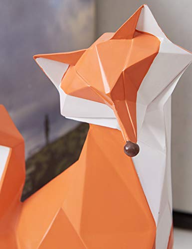 Fox Statue Figurine Animal Sculpture Modern Home Decor 4.0 Inch