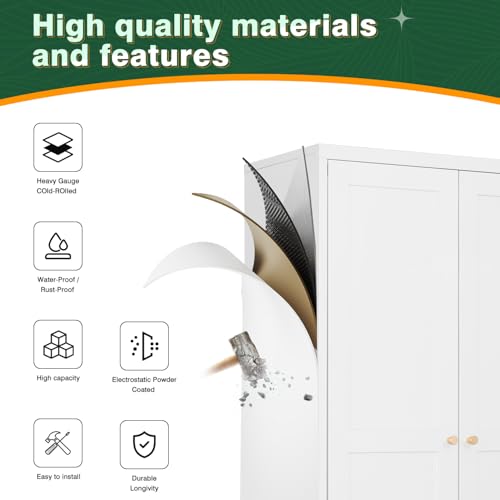White Storage Cabinet with Feets