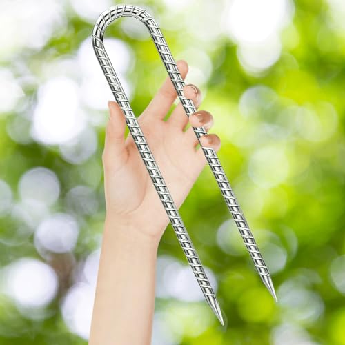 Rebar-Stakes-12-Inch, Ground Stakes Heavy Duty U-Hook Galvanized Anti-Rust Tent Stakes Heavy Duty Ground Anchors for Garden Dog Fence Chicken Coop Christmas Decorations Deer Fence 16pcs (16 Count)