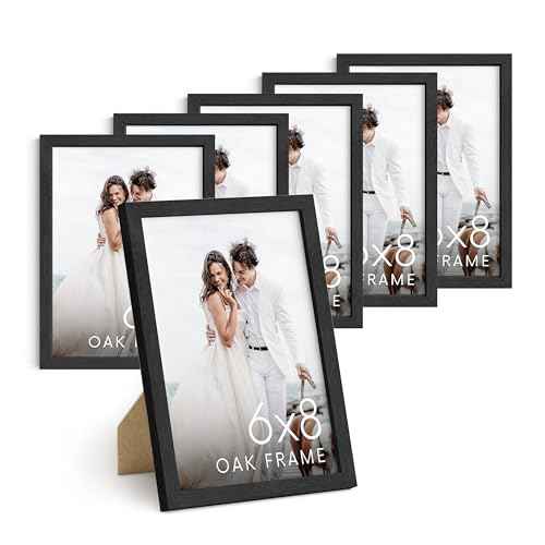 6x8 Black Oak Frame Set of 6