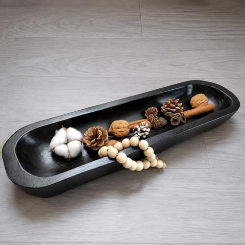 Wooden Dough Bowl Decor
