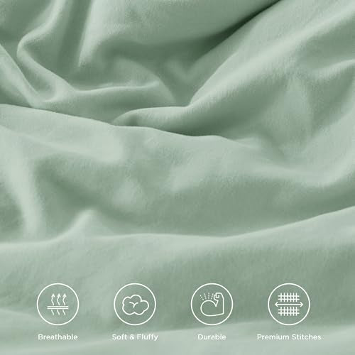 Sage Twin Size Ruffle Comforter Set (2 Count)