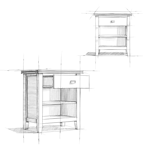 Artisan 24" Wide Bedside Nightstands in White