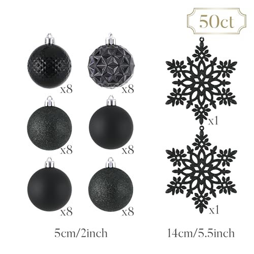 Christmas Tree Decorations Ornament Set (50 Count)