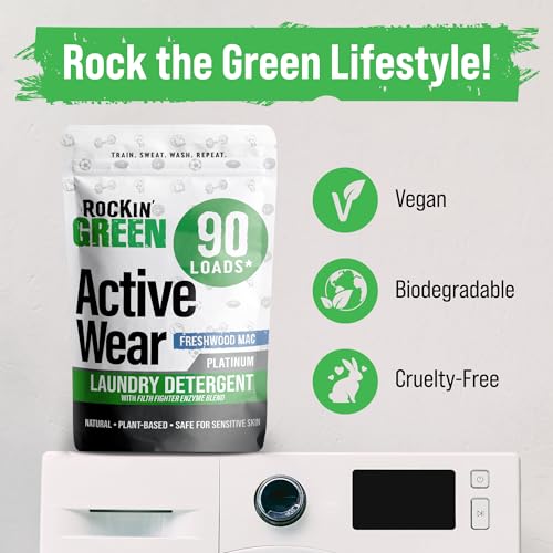 Active Wear Laundry Detergent Powder Freshwood Mac 90 Loads (45 Ounce)