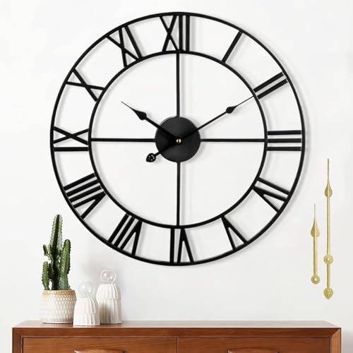 Large Wall Clock Silent Non