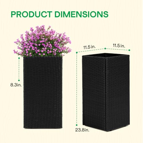 All Weather Wicker Planters (2 Count)