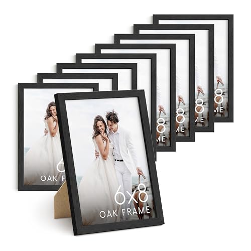 6x8 Black Oak Frame Set of 9