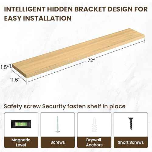 72 inch Floating Shelves for Wall