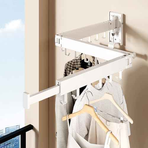 Wall Mounted Collapsible Clothes Drying Rack