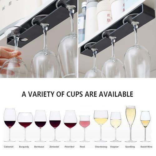 2Pack Wine Glass Holder Under Cabinet Shelf (2 Count)