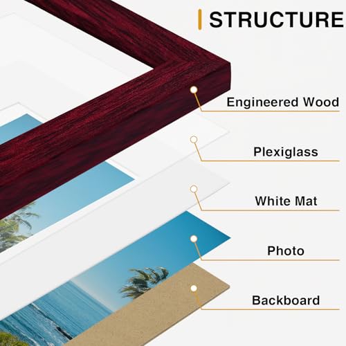 4x6 Picture Frames Set of 9 for Wall Mount & Tabletop (9 Count)