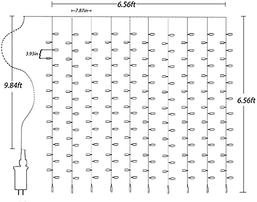 6.6x6.6 Ft Curtain Lights