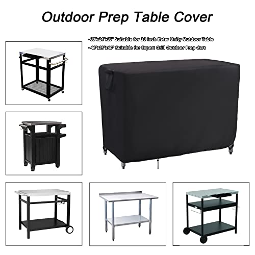 Grill Cart Cover for Metal Prep Cart 46''L x 25''W x 40''H