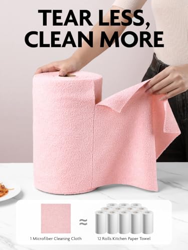 Microfiber Cleaning Cloth Roll (40 Count)
