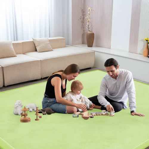 Baby Play Mat for Floor Nursery Muscle Area Rug Playroom Rug 59"x59" Elastic Foam 1.3" Thick Crawling Mat for Babies