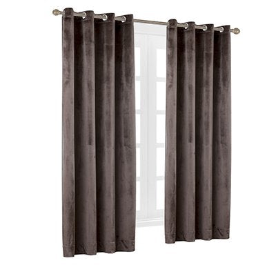 Set of 2 Blackout Velvet Drapes Room Darkening Curtains Panel Grommet Drapery