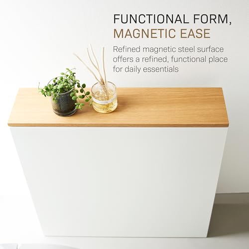 Home Pull Out Bathroom Storage Cabinet with Wood Top
