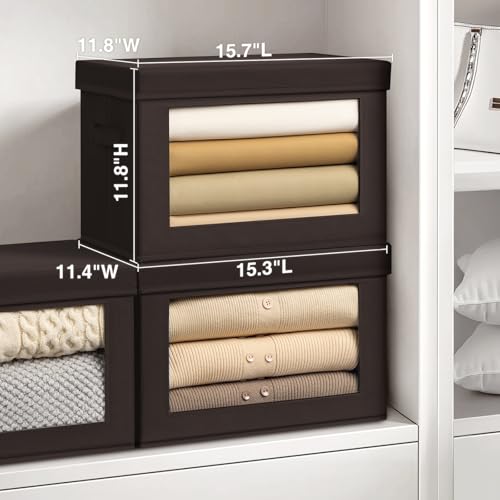 Stackable Storage Bins with Lids (5 Count)