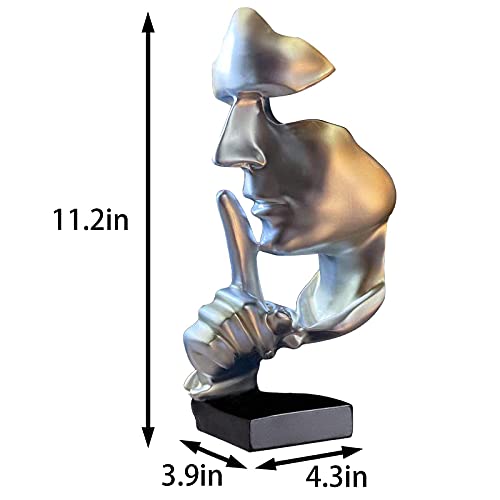 Abstract Statues Silence is Gold Decorative Objects