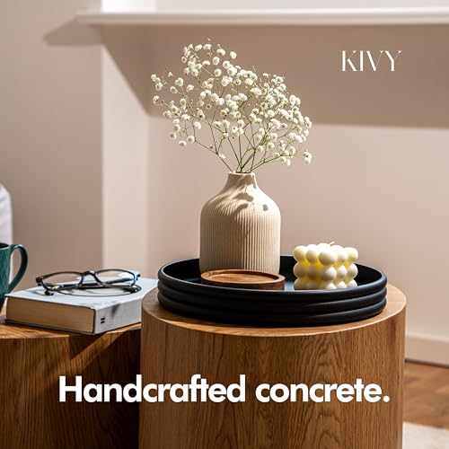 Round Decorative Concrete Tray 11x1