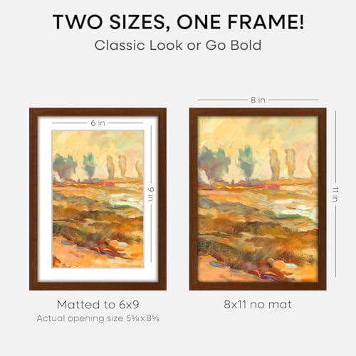 8x11 Brown Oak Picture Frame (3 Count)