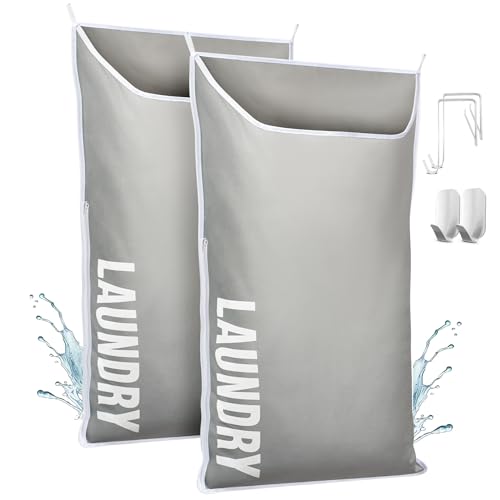 Hanging Laundry Hamper Bag XL 40x22" (2 Count)