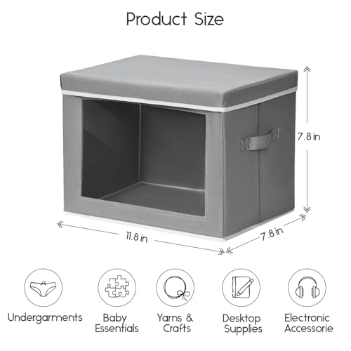 Storage Bins with Lids (4 Count)
