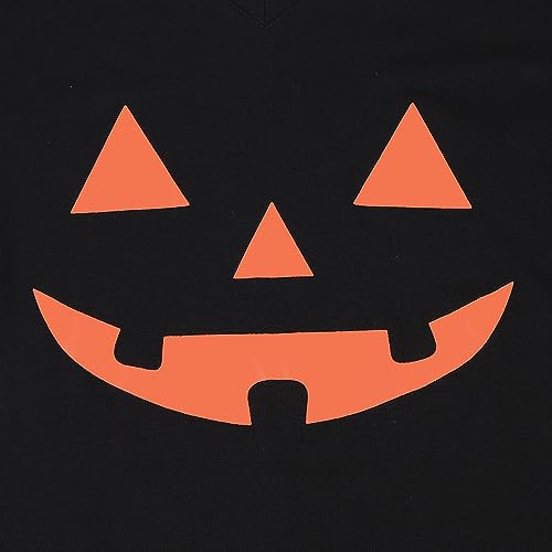 Women's Pumpkins Tops V Neck Long Sleeve Halloween Costume Fun Tee L