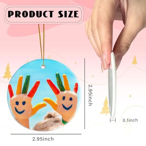 Sublimation Blanks Ornaments Double Sided Ceramic Ornaments for Crafts