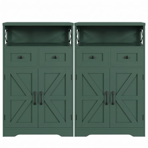 Farmhouse Storage Cabinet Set of 2