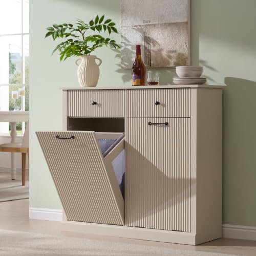 Double Tilt Out Trash Cabinet