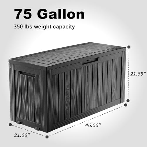 75 Gallon Resin Deck Box