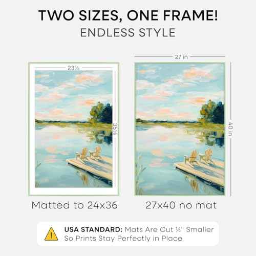 27x40 Green Poster Frame