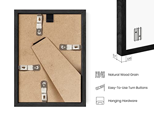 4x6 Black Oak Wood Photo Frame Set of 15