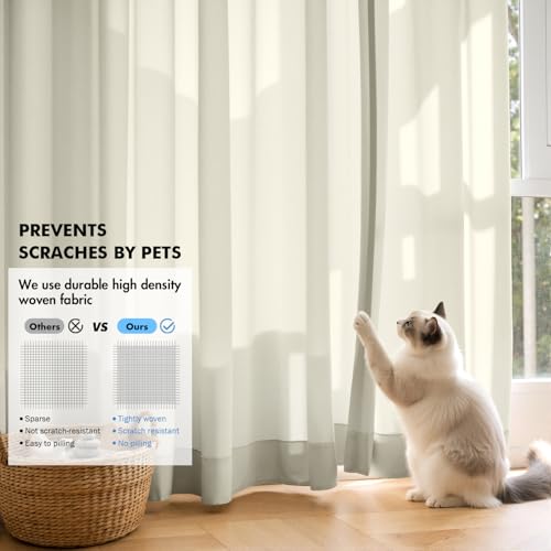 Ivory Privacy Sheer Curtains 2 Panels 42W x 84L (2 Count)