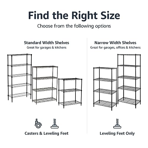 5 Shelf Multipurpose Adjustable Steel Garage Shelving Unit