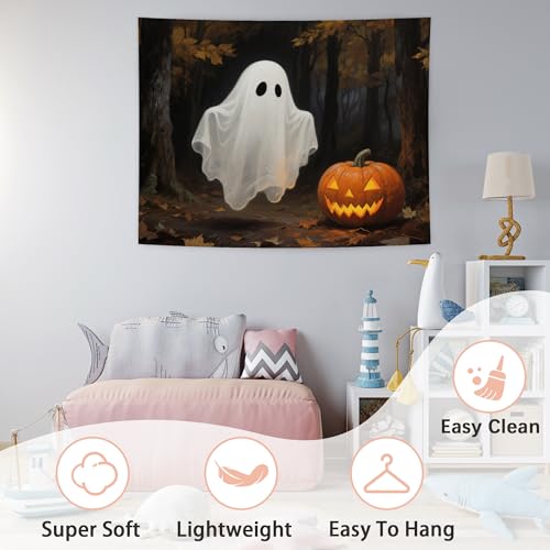 WHCHJ Gothic Halloween Ghost Pumpkin Tapestry