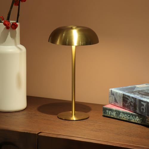 Cordless 11" Mushroom Table Lamp with Dimmable 3 Color