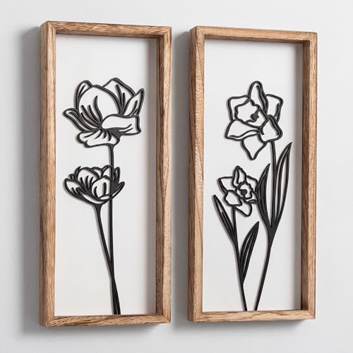 3D Black and White Wall Art (2 Count)