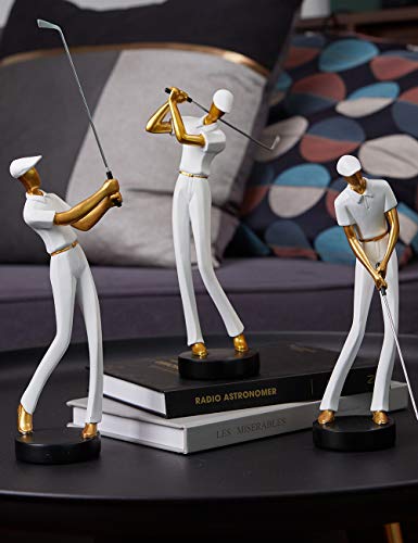 Golfer Figurine Statue Golf Sculpture Modern Home Decor 9.4 Inch