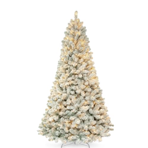 6 ft Prelit Snow Flocked Christmas Tree with 200 Warm White LEDs