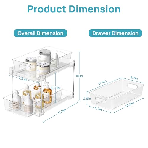 6 Pack Bathroom Under Sink Organizer (6 Count)