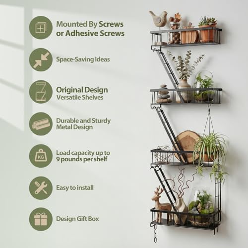 Fire Escape Wall Shelf 4 Tier