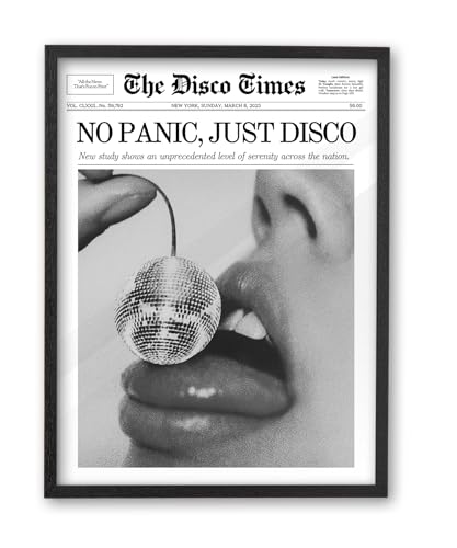 16x20in No Panic Just Disco Black Framed Newspaper Wall Art