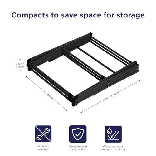 3 Tier Expandable Collapsing Foldable Laundry Rack for Air Drying Clothing