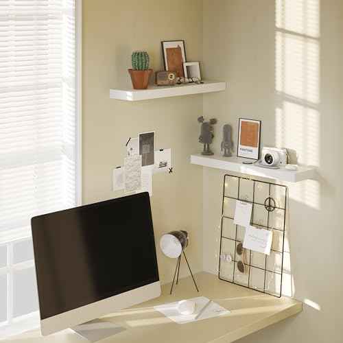 Floating Wall Shelves 24 x 6 Inch (2 Count)