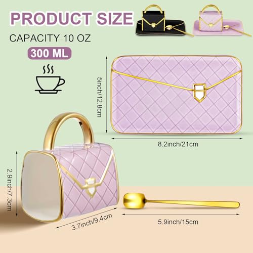 2 Set Coffee Mug Elegant Handbag Shaped Cup (2 Count)