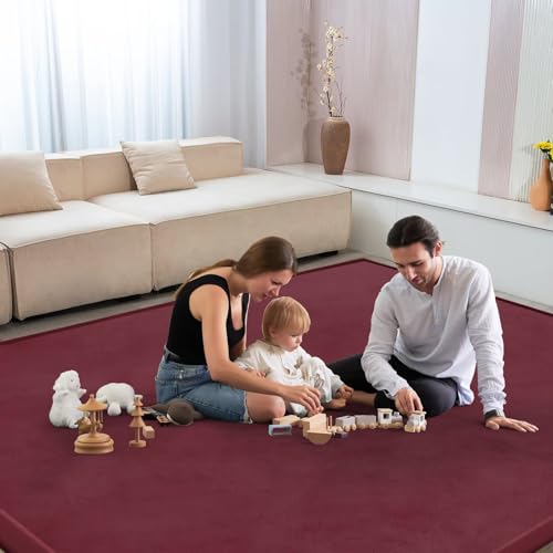 Baby Play Mat for Floor Nursery Muscle Area Rug Playroom Rug 65"x50" Elastic Foam 1.3" Thick Crawling Mat for Babies