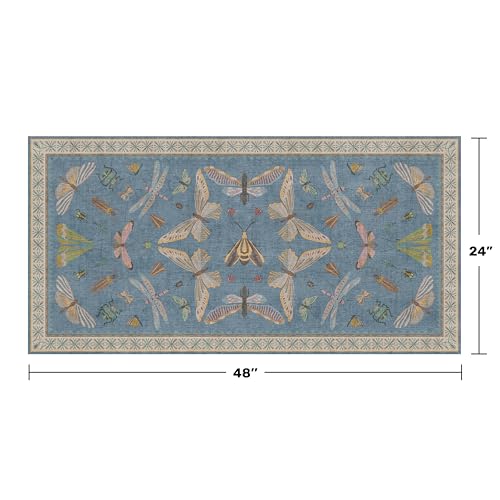 Dusty Blue Bathroom Rug 2x4 (8 Sq Ft)